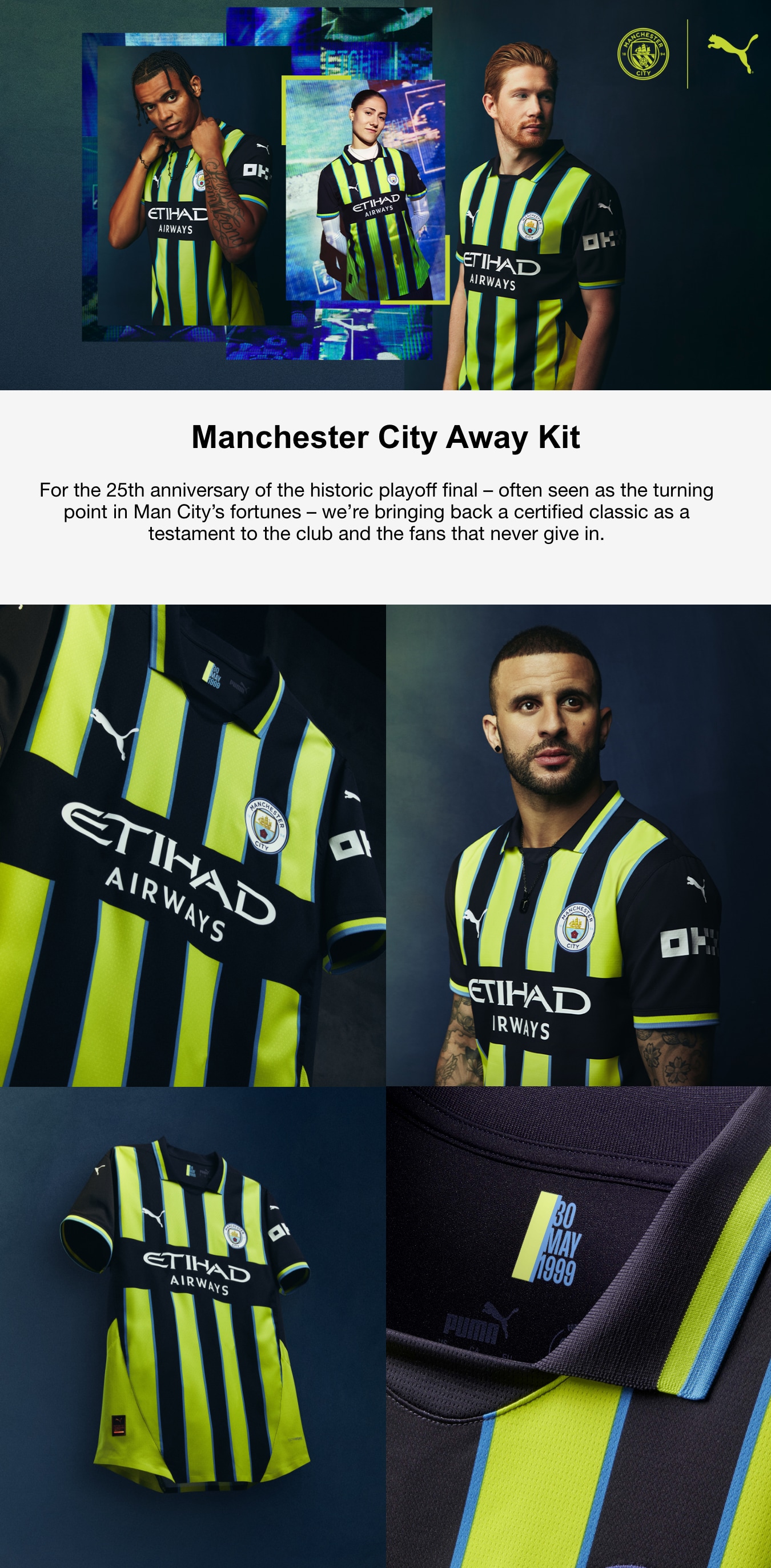 Manchester City PUMA Away Shirt 2024-25 - Long Sleeve